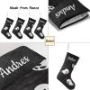 CUXWEOT Personalized Ghost Halloween Spooky Christmas Stockings Customize Name Candy Bag for Family Holiday Party Decorations Gift 17.52 x 7.87 Inch view 4