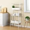 AREYZIN Plastic Storage Baskets With Lid Organizing Container Lidded Knit Storage Organizer Bins for Shelves Drawers Desktop Closet Playroom Classroom Office, White, 6 Pack view 4