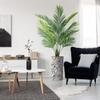Artificial Tree in Contemporary Geometric Pattern Planter, Fake Areca Tropical Palm Silk Tree for Indoor and Outdoor Home Decoration - 66" Overall Tall (Plant Pot Plus Tree) view 1