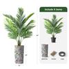 Artificial Tree in Contemporary Geometric Pattern Planter, Fake Areca Tropical Palm Silk Tree for Indoor and Outdoor Home Decoration - 66" Overall Tall (Plant Pot Plus Tree) view 3