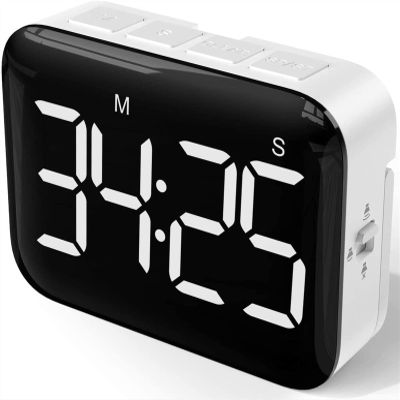 Digital Kitchen Timer Magnetic Countdown Count Up Timer with Large LED Display for Kids Teachers