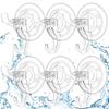 Goabroa Suction Cup Hooks, 6 Pack Clear Window Suction Cups with Hooks, Reusable Wreath Hangers for Front Door, Glass, Bathroom, Kitchen, Home Decor, Hold up to 11 lbs view 1