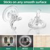 Goabroa Suction Cup Hooks, 6 Pack Clear Window Suction Cups with Hooks, Reusable Wreath Hangers for Front Door, Glass, Bathroom, Kitchen, Home Decor, Hold up to 11 lbs view 2