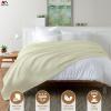 ARlinen Waffle Bed Blanket, 100% Cotton, Soft, Lightweight, Breathable, Thermal Blanket for All Seasons, Full Size, Ivory view 3