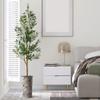 Artificial Tree in Contemporary Geometric Pattern Planter, Fake Olive Silk Tree for Indoor and Outdoor Home Decoration - 68" Overall Tall (Plant Pot Plus Tree) view 3