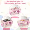 Costzon Kids Table and Chair Set, 3 in 1 Wooden Activity Table for Toddlers Arts, Crafts, Drawing, Reading, Playroom, Toddler Table and Chair Set w/ 2 in 1 Tabletop, Storage Space, Gift for Boy & Girl view 2
