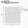 Xtream Fabric Split Head Flex California King Sheet Set for Adjustable Bed, 4 PCs Cotton 800 TC - California King/28 at Top, 18" Deep (California King, Lavender) view 3