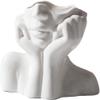 ArtsPavilion Ceramic Face Vase, Body Vase Female Form, Modern Minimalism Statue Flower Plant Holder Tabletop Planter Home Center Piece Decoration view 1
