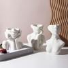 ArtsPavilion Ceramic Face Vase, Body Vase Female Form, Modern Minimalism Statue Flower Plant Holder Tabletop Planter Home Center Piece Decoration view 3