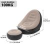 Inflatable Lounge Chair for Adults, Folding Portable Lazy Sofa with Foot Stool Lazy Flocking Recliner Chair Air Couch Sofa for Indoor Outdoor Travel CampingNo Pump view 3
