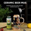 0.9L Beer Stein with Matel Pewter Lid Stanley Steel Germany Oktoberfest Tankard Eagle Bierkrug Drinking Glass Horn Coffee Mug Beer Stine Mug for Men for Beer Glasses view 3