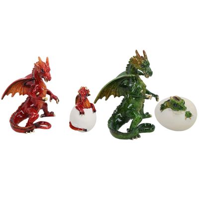 AB Tools Standing Dragon & Egg Resin Fantasy Sculpture Statue Ornament Figurine Mythical