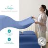 Carressa Linen California King Egyptian Cotton Sheets - 800 High Thread Count Egyptian Cotton Cal King Sheets (4 PC, Marine Blue), Soft, Cooling, 16" Deep Pocket Sateen Weave Luxury Hotel Bed Sheet view 2