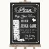 Chalk Sketch Jenga Guest Book Personalized Wedding Sign view 1