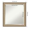 Amanti Art Bronze Wall Mirror 23x19 Elegant Brushed Bronze Narrow Rectangle Bathroom Mirror for Wall Decor Living Room, Small Casual Frame, Hangs Horizonally and Vertically, Bathroom Decor, Beveled view 4