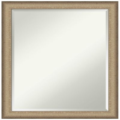 Amanti Art Bronze Wall Mirror 27x21 Elegant Brushed Bronze Narrow Rectangle Bathroom Mirror for Wall Decor Living Room, Medium Casual Frame, Hangs Horizonally and Vertically, Bathroom Decor, Beveled