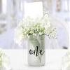 Wedding Table Number Vinyl Decals for Centerpiece, Script Number Decals for Wedding Sign, Baby Month Vinyl Decals (3 inches, Numbers 1-25, Black) view 2