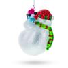 Polar Bear with Penguin Glass Christmas Ornament view 3