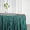 132" Hunter Green Sequin Round Tablecloth view 4