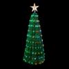 4' Green Color Changing Multiple Function Pop Up Artificial Outdoor Christmas Tree view 2