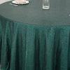 120" Hunter Green Sequin Round Tablecloth view 4
