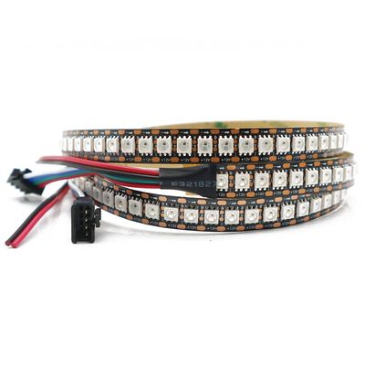 WS2815 (Upgraded WS2812B) 3.2ft 144(2x72) Pixels Individually Digital Addressable RGB Dual Signal LED Flexible Strip Light 5050 SMD IP30 Non-Waterproof Magic Dream Color DC12V Black PCB