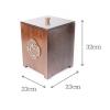 Simple Wastepaper Bin Wooden Rubbish Trash Can Cube Shape Paper Recycling Basket Household Modern Waste Paper Basket for Under Desk Office view 2
