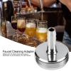 Keg Tap Cleaner Adapter, Beer Faucet Adapter, Stainless Steel Beer Tap Attachment Adapter Accessories, 1/4in for Most US Beer Pipe view 2