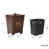 Creative Waste Storage with Plastic Rubbish Bin Simple Wastepaper Bin Paper Recycling Basket Wooden Square Trash Can for Kitchen Hotel Under Desk Office view 2