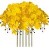 FagusHome 32 Inch Artificial Phalaenopsis Flowers 6 Pcs Artificial Orchid Flowers Stem Plants for Home Dcor (Yellow) view 1