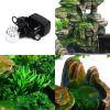 Desktop Fountain Waterfall with Light Rockery Fountain Zen Meditation Plants Stones LED Lamp Indoor Feature with Automatic Pump Relaxation Resin Planter for Office Decoration view 2