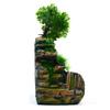 Desktop Fountain Waterfall with Light Rockery Fountain Zen Meditation Plants Stones LED Lamp Indoor Feature with Automatic Pump Relaxation Resin Planter for Office Decoration view 4
