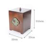Trash Can Household Bathroom Living Room Trash Bin Kitchen Garbage Can with Cover Rubbish Bin Wooden Square Paper Recycling Basket view 2