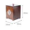 Cube Shape Paper Recycling Basket Wooden Square Trash Can Simple Wastepaper Bin with Lid Creative Wastebaskets for Bedroom Living Room Rubbish Bin view 2