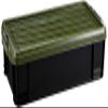 JEJ Astage Storage Box [X Series NT Box #30], Black Green, Width 13.4 x Depth 28.3 x Height 7.1 inches (34 x 71.5 x 18 cm), Made in Japan, Stacked view 1