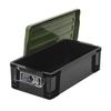 JEJ Astage Storage Box [X Series NT Box #30], Black Green, Width 13.4 x Depth 28.3 x Height 7.1 inches (34 x 71.5 x 18 cm), Made in Japan, Stacked view 3