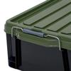 JEJ Astage Storage Box [X Series NT Box #30], Black Green, Width 13.4 x Depth 28.3 x Height 7.1 inches (34 x 71.5 x 18 cm), Made in Japan, Stacked view 4