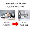 2-Tier Dish Drying Rack white 304 Stainless Steel Dish Rack,With hopstick holder for Kitchen Counter (Color : Silver, Size : 46X27X42CM) view 4