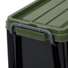 JEJ Astage Storage Box [X Series NT Box #11], Black Green, Disaster Prevention, Width 7.9 x Depth 13.4 x Height 7.1 inches (20 x 34 x 18 cm), Made in Japan, Stacked view 4