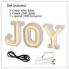 GUOCHENG JOY Neon Letters Sign 1 Pack 3pcs JOY Set LED Neon Marquee Light Alphabet Free Standing Light up Word Lamps for Home Bedroom Nursery Wall Christmas Decorations(Pink) view 4