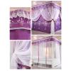 Bed Canopy European-Style Luxury Bed Canopy Curtain, Decorative Bed Canopies of The Girl's Princess Room, Encrypted Thickened 360 Protective Belt Mounting Bracket view 2