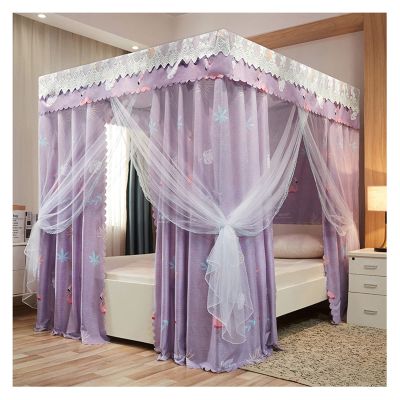 Bed Canopy Luxury Bed Canopy, Double Bed Curtain with Encryption Net and Dust-Proof Shading Cloth, for Decorating Bedspreads for Girls' Princess Rooms, 4 Sizes