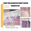 Bed Canopy Luxury Bed Canopy, Double Bed Curtain with Encryption Net and Dust-Proof Shading Cloth, for Decorating Bedspreads for Girls' Princess Rooms, 4 Sizes view 3
