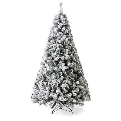 YKHB Christmas Tree 1.9ft/2.9ft/3.9ft/4.9ft Artificial Christmas Tree Snow Flocked Xmas Tree Decor Realistic (Size : 3.9ft)