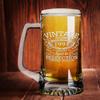 34th Birthday Vintage 34 Years Old Time 1991 Quality Etched 25 oz Beer Glass Mug Drinking Glasses Funny Gift for Men and Women view 2
