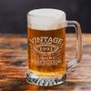 34th Birthday Vintage 34 Years Old Time 1991 Quality Etched 25 oz Beer Glass Mug Drinking Glasses Funny Gift for Men and Women view 4