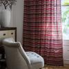 1 Piece Red Triangle Shape Semi-Blackout Window Curtains for Bedroom Living Room, Wear Rod Style 59" W x 63" L150x160cm view 1