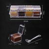 Storage Jars Spice Containers Set with Lids Transparent Seasoning Box Kitchen Spice Jar Set Seasoning Storage Container Storage Container Seasoning Jar with Lid and Spoon Condiment Jar Spice Container view 2