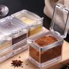 Storage Jars Spice Containers Set with Lids Transparent Seasoning Box Kitchen Spice Jar Set Seasoning Storage Container Storage Container Seasoning Jar with Lid and Spoon Condiment Jar Spice Container view 4