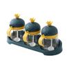 Storage Jars Spice Containers Set with Lids Glass Seasoning Box Set Spoon Spice Container with Lid Kitchen Spice Bottle Airtight Transparent Seasoning Bottle Condiment Jar Spice Container (Size : B) view 1